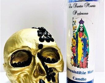 Santa Muerte Candle, Irresistible Man Candle, Womanizer, Prepared Ritual Candle, Altar Gift, Love Drawing, Alpha Male, Holy Death Candle