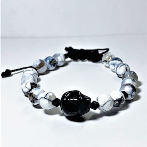 Santa Muerte Bracelet Holy Death Amulet Protection Santa Muerte Negra Protective Gemstones Pulsera Santa Muerte