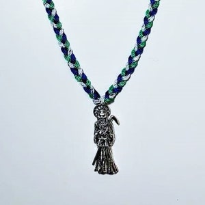 Santa Muerte Open Roads Necklace, Santa Muerte Amulet, Holy Death Necklace Abrecaminos Santa Muerte Gift Altar Gift, Love, Money, Protection