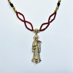 Powerful Santa Muerte Necklace High Protection Good Fortune Santa Muerte Amulet Santa Muerte Gift Altar Gift