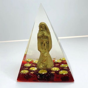 Blessed Santa Muerte Pyramid, Santa Muerte Dorada, Santa Muerte Gift, Altar Gift,Santa Muerte Gift,Saint Death, Santa Muerte,Holy Death Gift