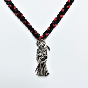 Santa Muerte Reversible Necklace Double Action Amulet Holy Death Gift Altar Santa Muerte Protection Anti Witchcraft La Santa Muerte Talisman