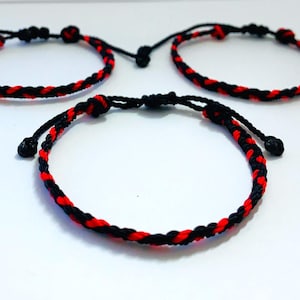 Reversal Protection Bracelet, Red and Black Bracelet, Protection Bracelet, Family Protection Amulet Bracelets St Michael Archangel