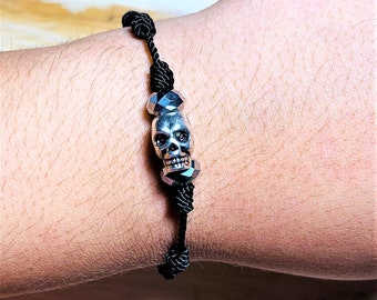 Santa Muerte Bracelet, Grim Reaper, Santa Muerte Gift, Holy Death Bracelet, Santisima, Spiritual Jewelry, Ritual, Protection, Skull Bracelet