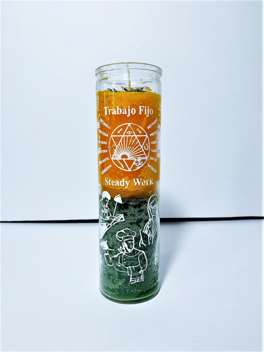 Trabajo Fijo Candle, Steady Work Candle, Job Promotion Candle, Ritual