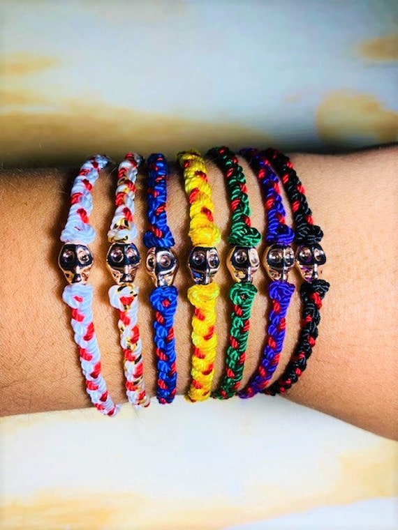 Pulsera curada de santa muerte pulsera protección pulsera - Etsy España