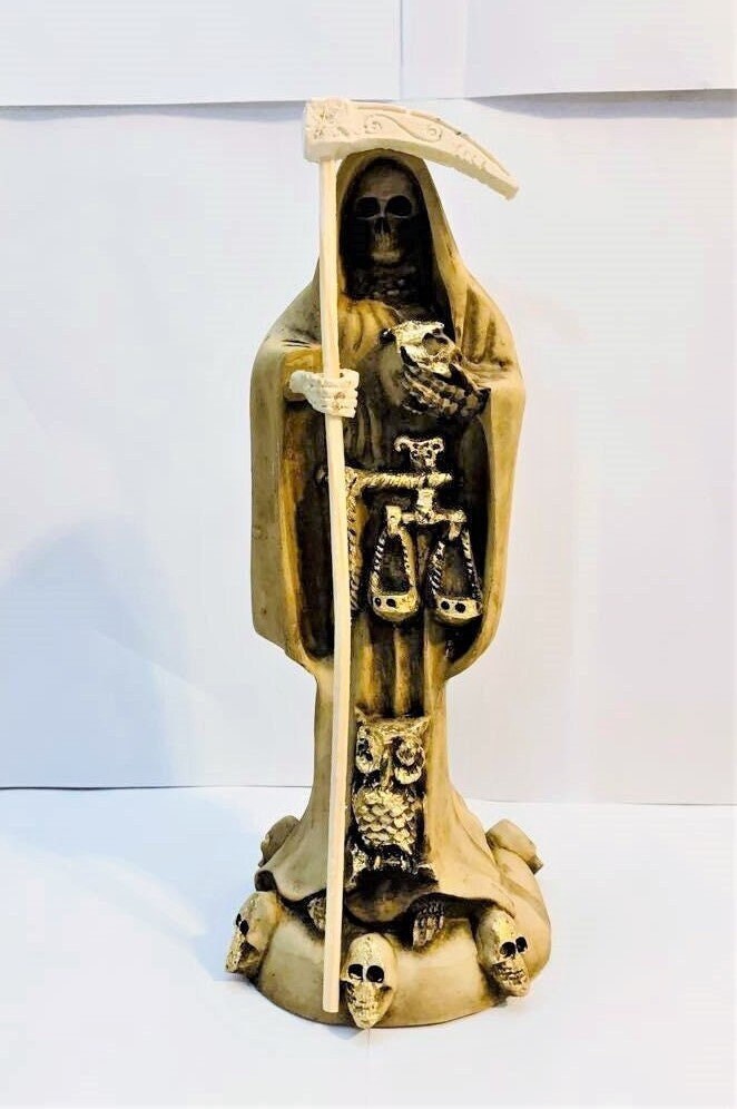 Blessed Santa Muerte Statue, Hueso Santa Muerte, Bone Holy Death Statue, 9" Santa Muerte, Protection Santa Muerte, Holy Death Gift Altar