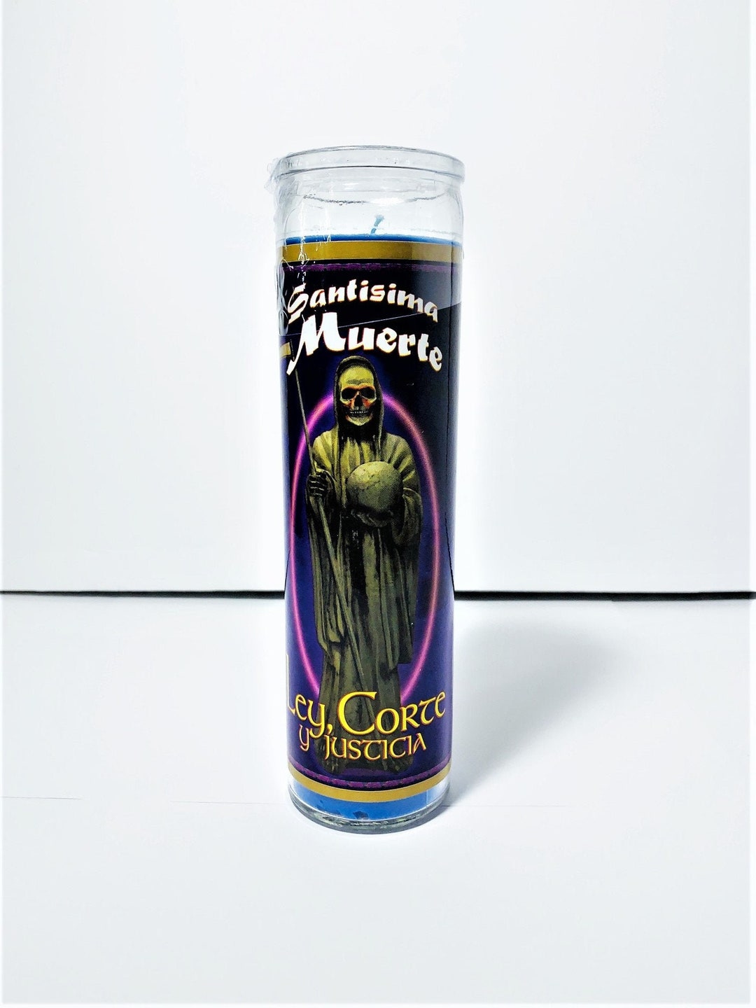 Santa Muerte Candle, Ritual Candle, 7 Day Candles, Law Stay Away Candle
