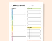 Student Planner Printable, Assignment Tracker To Do List, Weekly Student Study Planner, Project Planner for College, Academic Planner | PDF