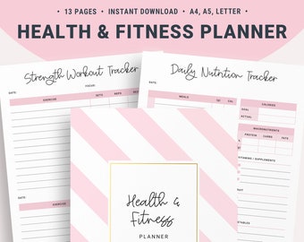 Fitness Goal Planner - Digital Download Printable Planner