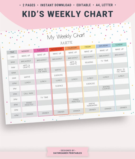 Home Schedule Template from i.etsystatic.com