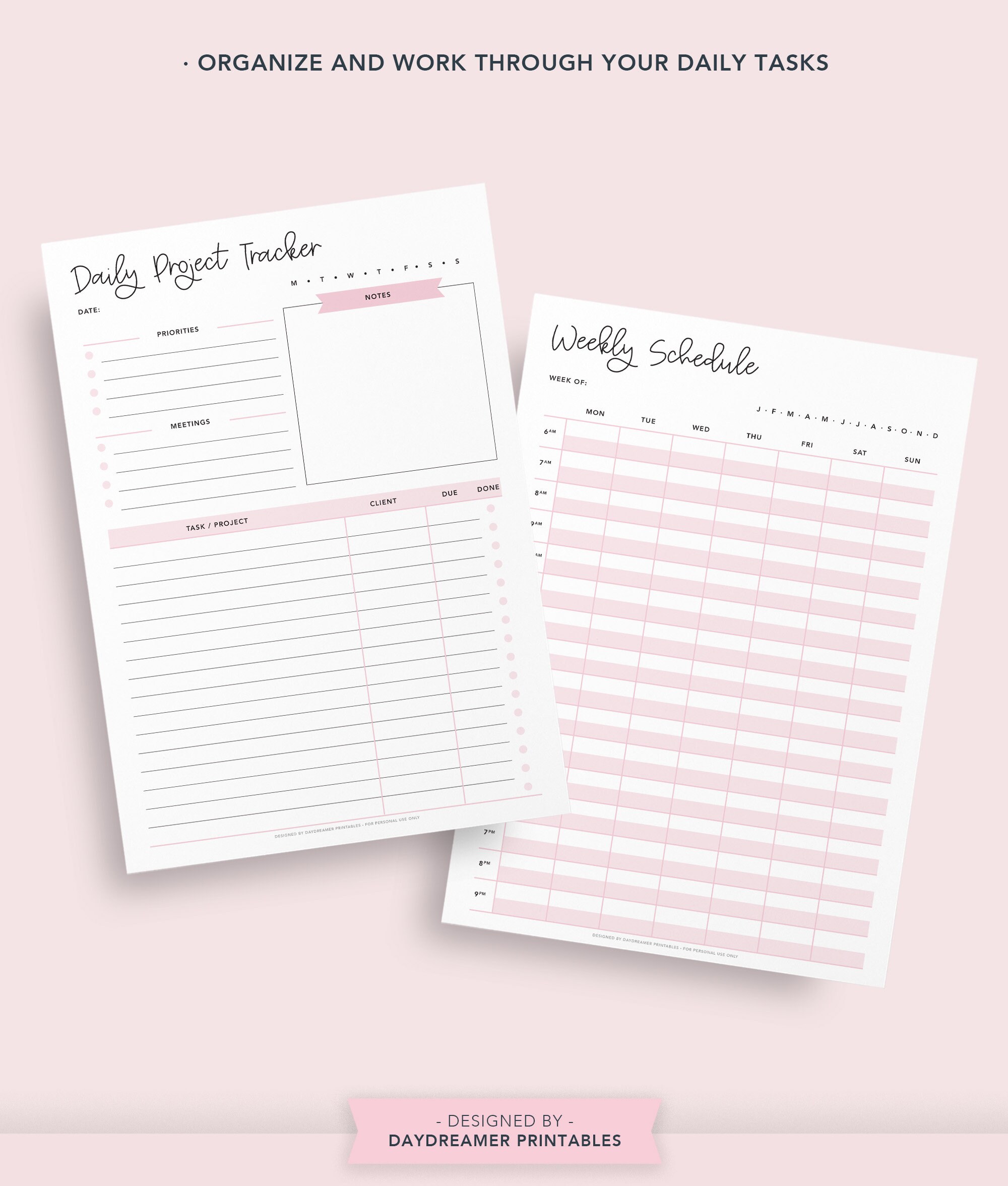 Project Management Planner, Printable Work to Do List, Student ...