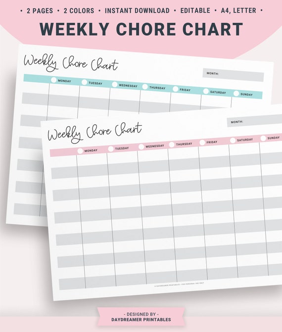 Weekly Chores Template from i.etsystatic.com