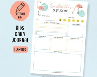 Kids Daily Journal Printable, Journal for Kids, Diary for Children, Kids Gratitude Journal, Kids Activity Drawing Page - Digital Download