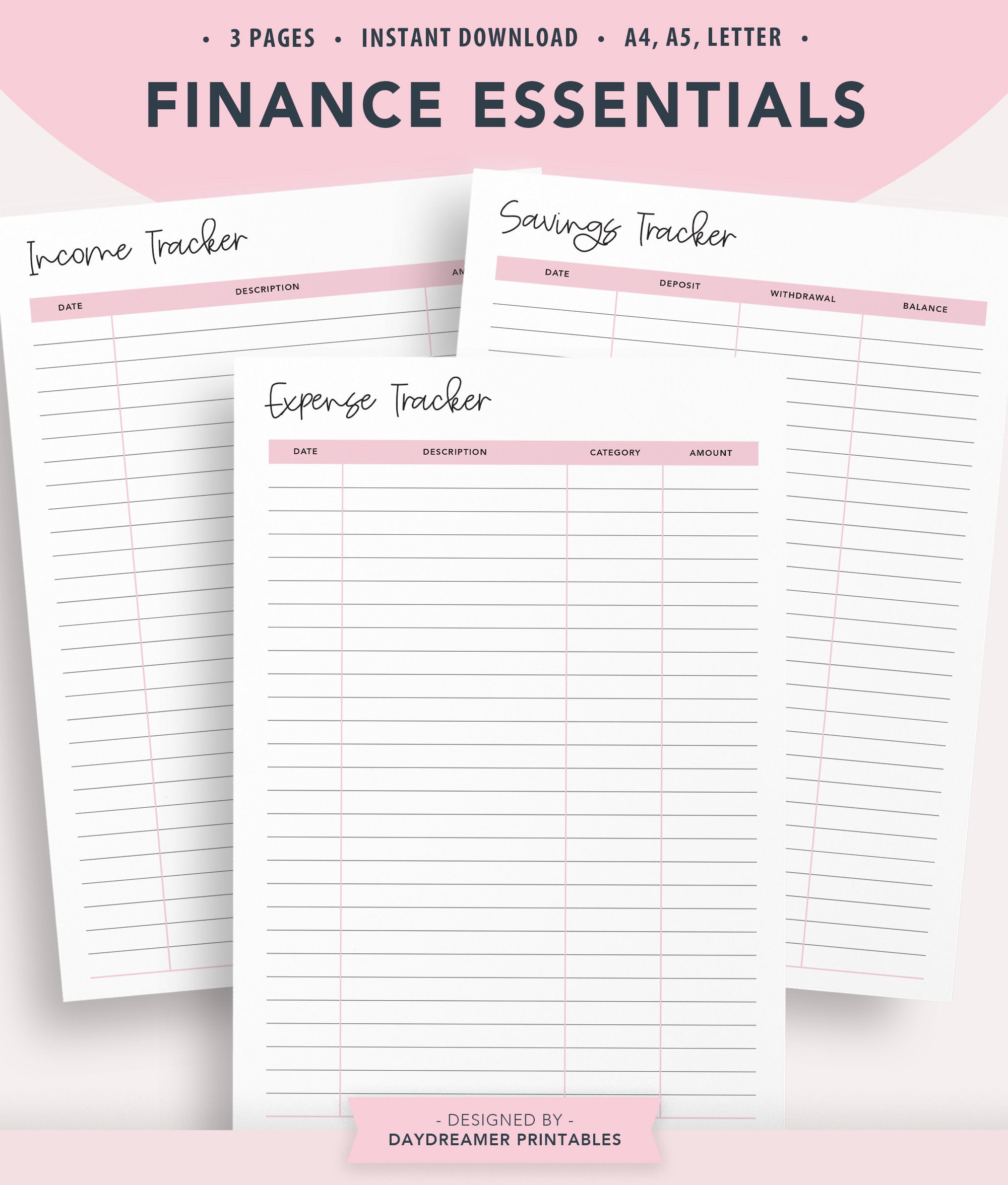 Household Budget Planner Printable, Monthly Financial Planner, Budget ...