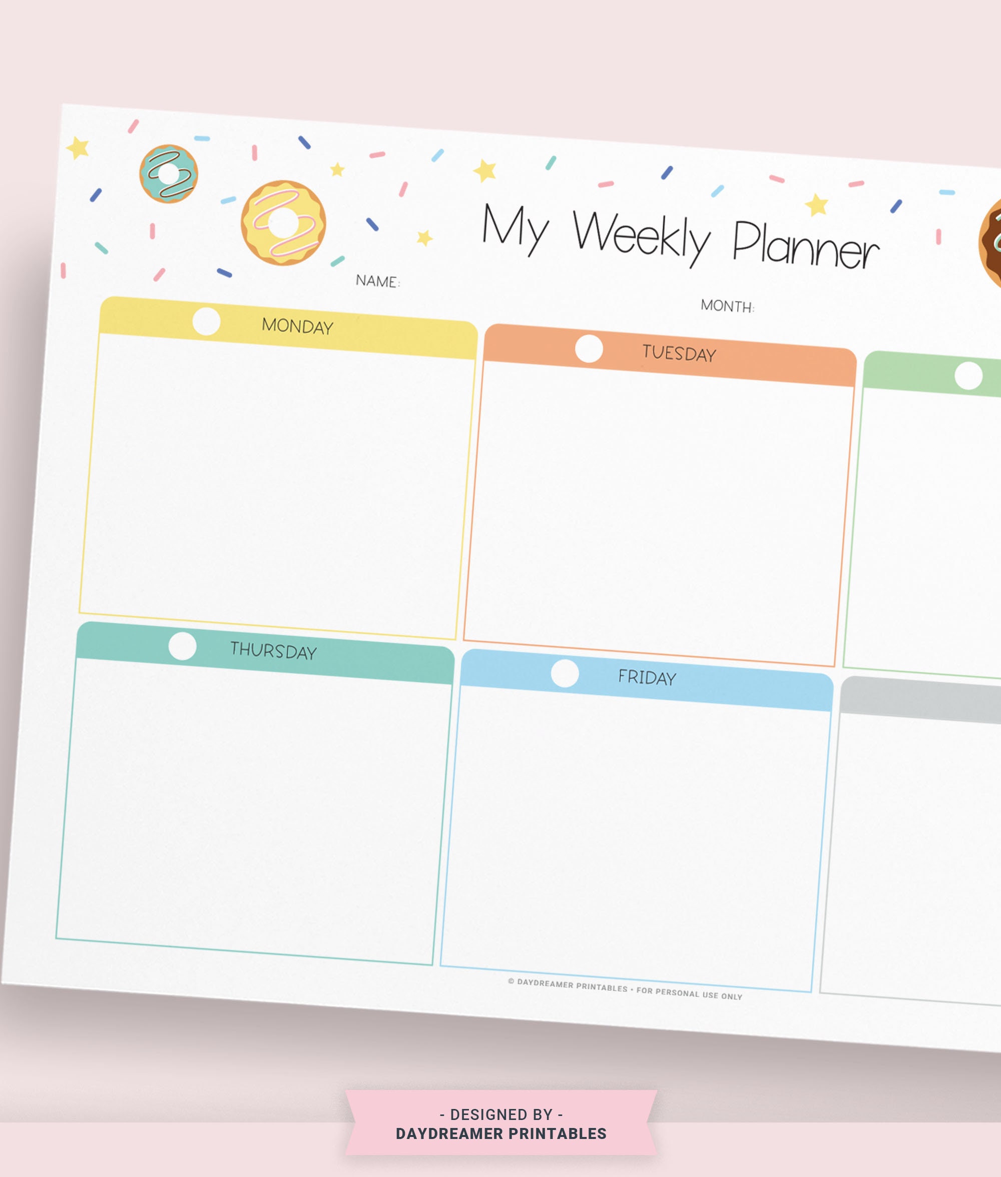 Editable Kids Weekly Calendar Template Printable Kids Weekly - Etsy Canada