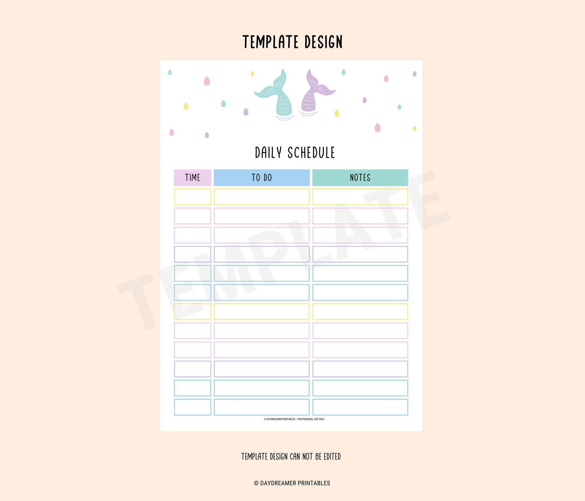 Editable Kids Daily Schedule Planner for Daily Tasks and Activities ...