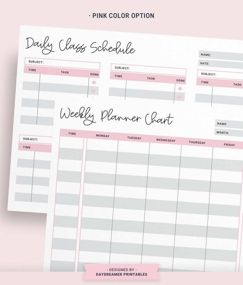 Homeschool Schedule Printable, Homeschool Planner Template, Kids Daily Schedule Homeschool Calendar, Kid's Responsibility Chart, Chore Chart image 4