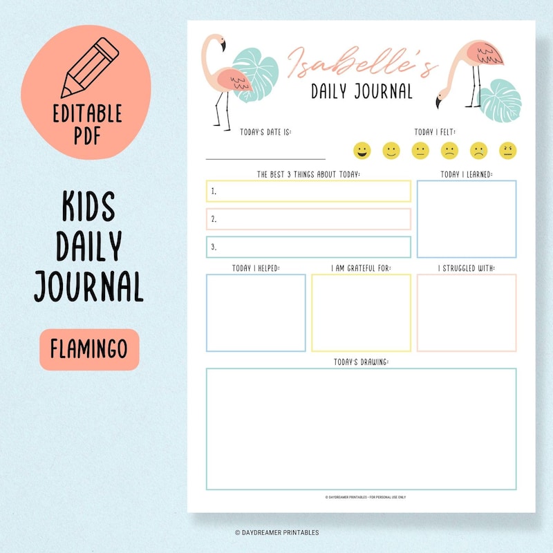 Daily Journal Printable - Etsy