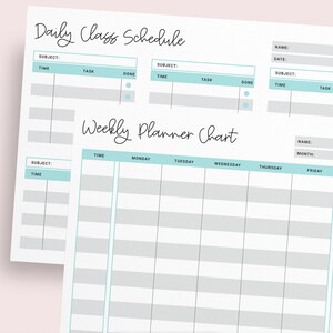 Homeschool Schedule Printable, Homeschool Planner Template, Kids Daily Schedule Homeschool Calendar, Kid's Responsibility Chart, Chore Chart image 5