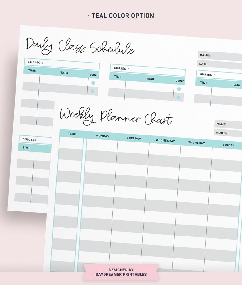 Homeschool Schedule Printable, Homeschool Planner Template, Kids Daily Schedule Homeschool Calendar, Kid's Responsibility Chart, Chore Chart image 5