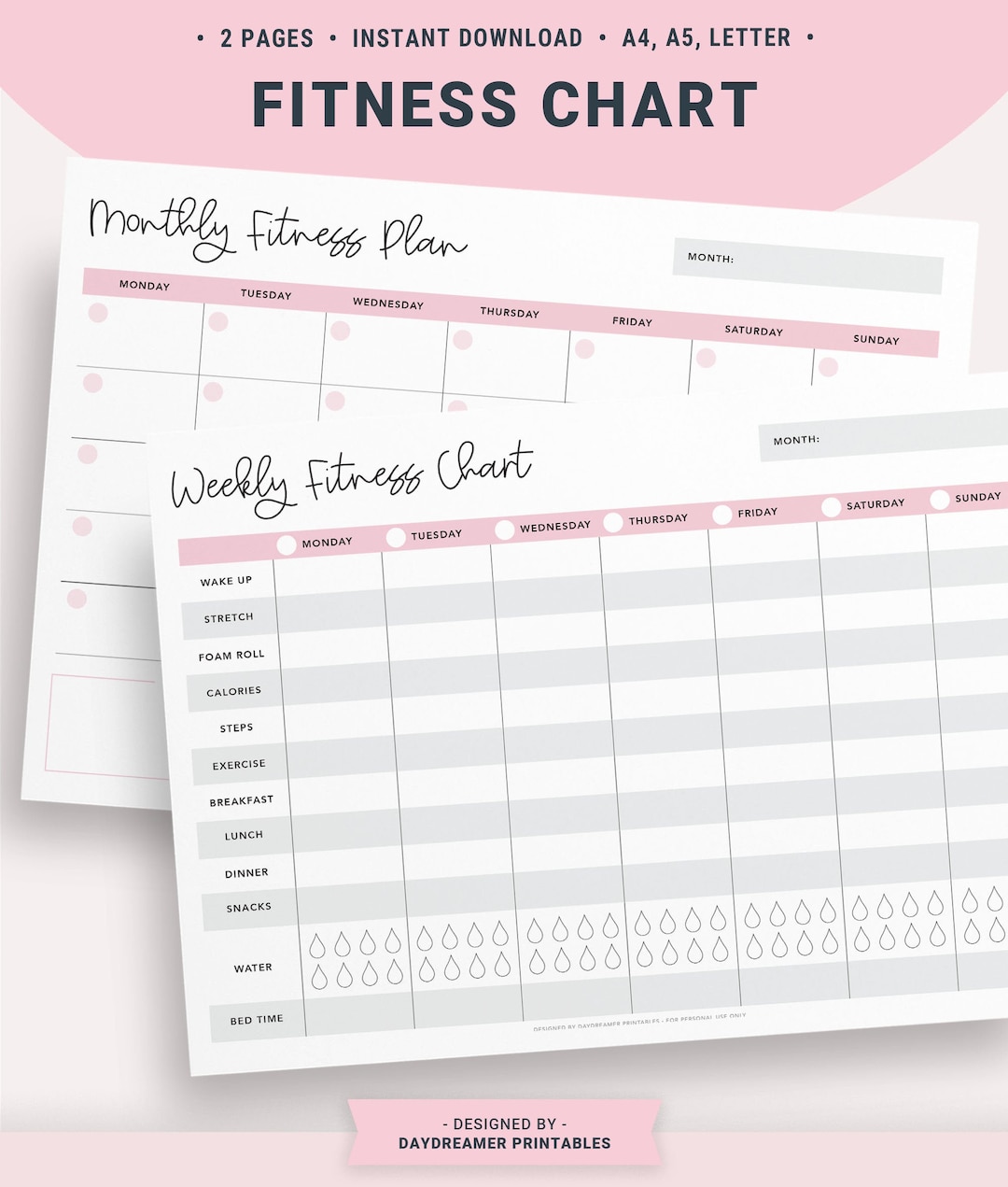 Weekly fitness schedule Template