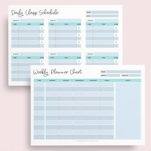 Homeschool Schedule Printable, Homeschool Planner Template, Kids Daily Schedule Homeschool Calendar, Kid's Responsibility Chart, Chore Chart image 6