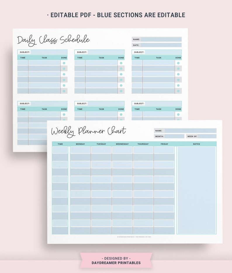 Homeschool Schedule Printable, Homeschool Planner Template, Kids Daily Schedule Homeschool Calendar, Kid's Responsibility Chart, Chore Chart image 6