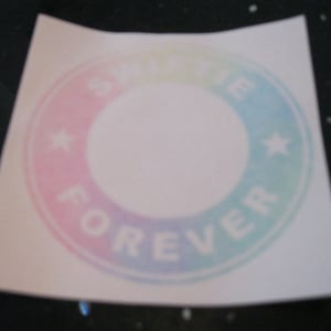 One (1)  New PASTEL RAINBOW &quot;Swiftie Forever&quot; DECAL -for use with StarBucks Cold/Hot Cup, Mug or other brand