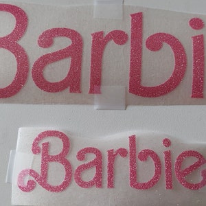 Barbies Patch Iron Transfer Cartoon Anime Pink Patches Kids