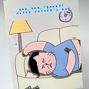 Papa qui travaille dur, je t'aime, carte mignonne pour la fête des pères, carte chat, carte simple