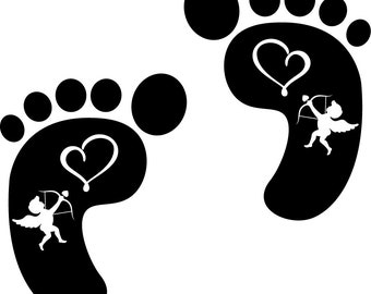 Baby Footprint, Baby Feet SVG Instant Download SVG, PNG , Dxf, Eps, Jpg digital download