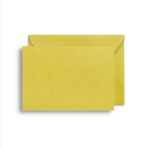 Premium-Letterpress Karte “Smiley - Happy Birthday” mit Umschlag | Karte Geburtstag