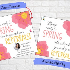 Realtor Spring Pop By Geschenkanhänger für Kunden, Bereit, in Aktion zu treten, Marketing-Tags für kleine Unternehmen, Notary Home Health Pop by