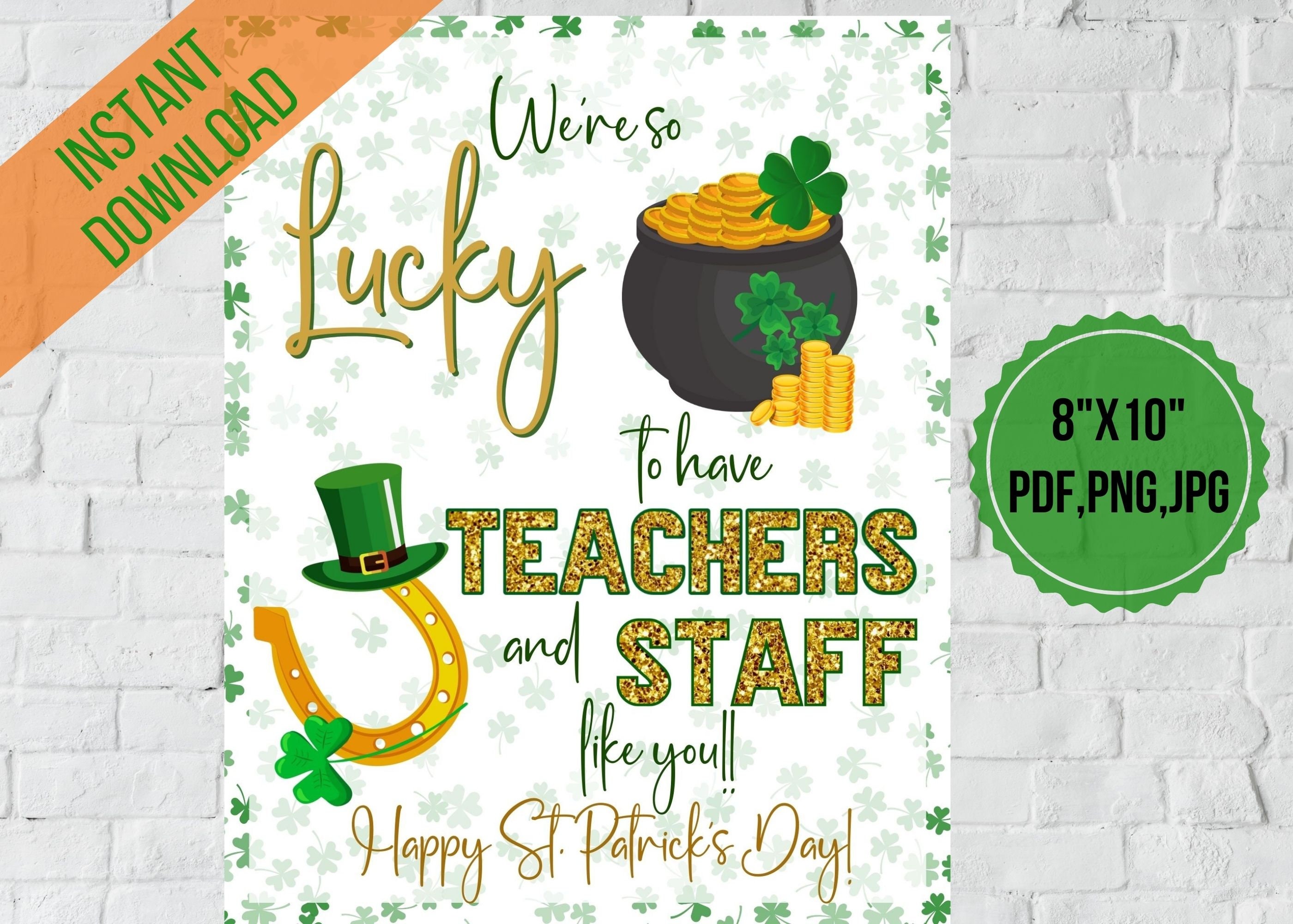 So Very Lucky to Have Teachers and Staff Like You St - Etsy