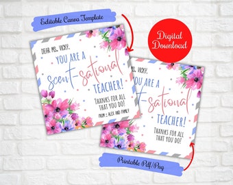 You are a scent-sational teacher Gift Tags, Teacher Nurse, Employee Volunteer Appreciation, thank you for all you do , PTO tags,