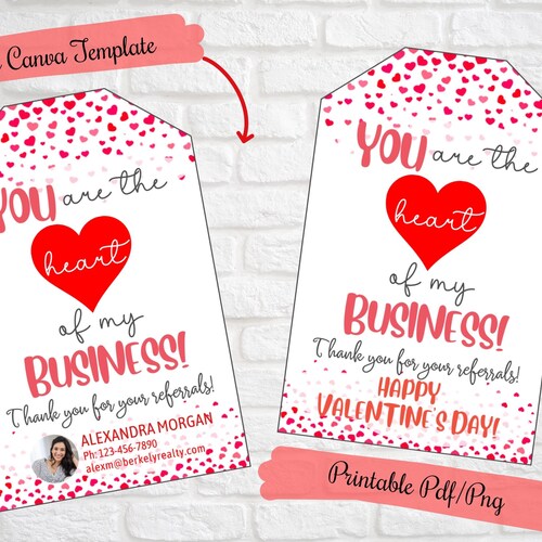 Valentine Realtor Tags Valentine Pop by Tags Real Estate Pop Etsy