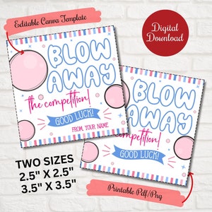Blow pop Candy Cheer tag, Spazza via la competizione, Cheer team Tag regalo Danza, Cheer Tryout, competizione, PTO, Tag allenatore, Ginnastica