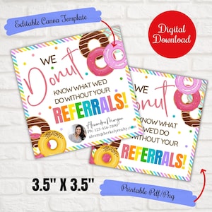 Donut weet wat we zouden doen zonder jou, makelaar Donut komt langs, kleine bedrijven, notaris, thuiszorg, verzekeringsmarketing, onroerend goed Donut cadeau