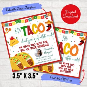 Etiquetas de regalo Pop By del agente inmobiliario para el Cinco de Mayo para clientes, Hablemos de bienes raíces, Etiquetas de marketing empresarial para fiestas mexicanas, Pop By del notario
