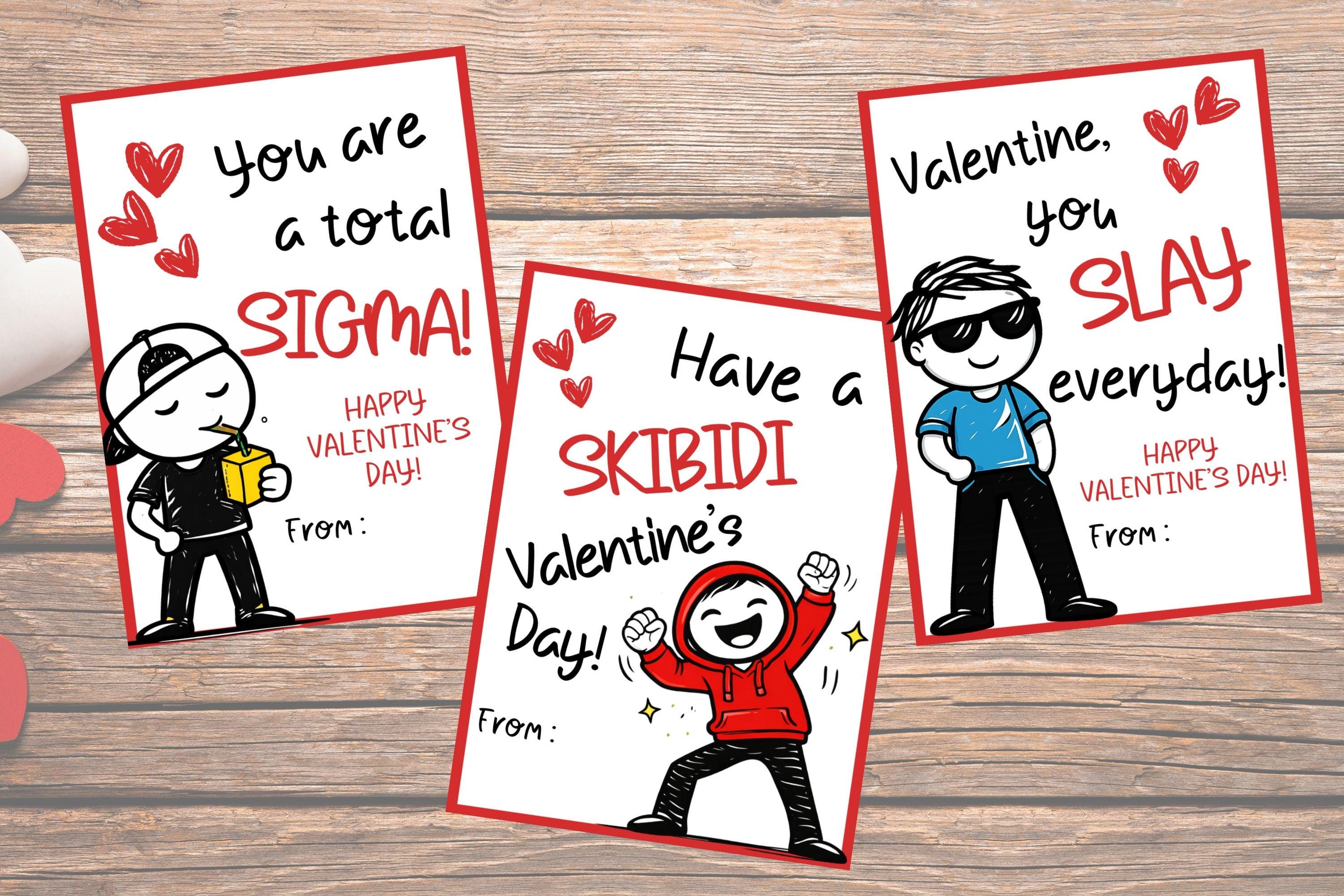 Slang Kids Valentine's Day Cards, Gen Z Alpha Teen Tween Funny ...