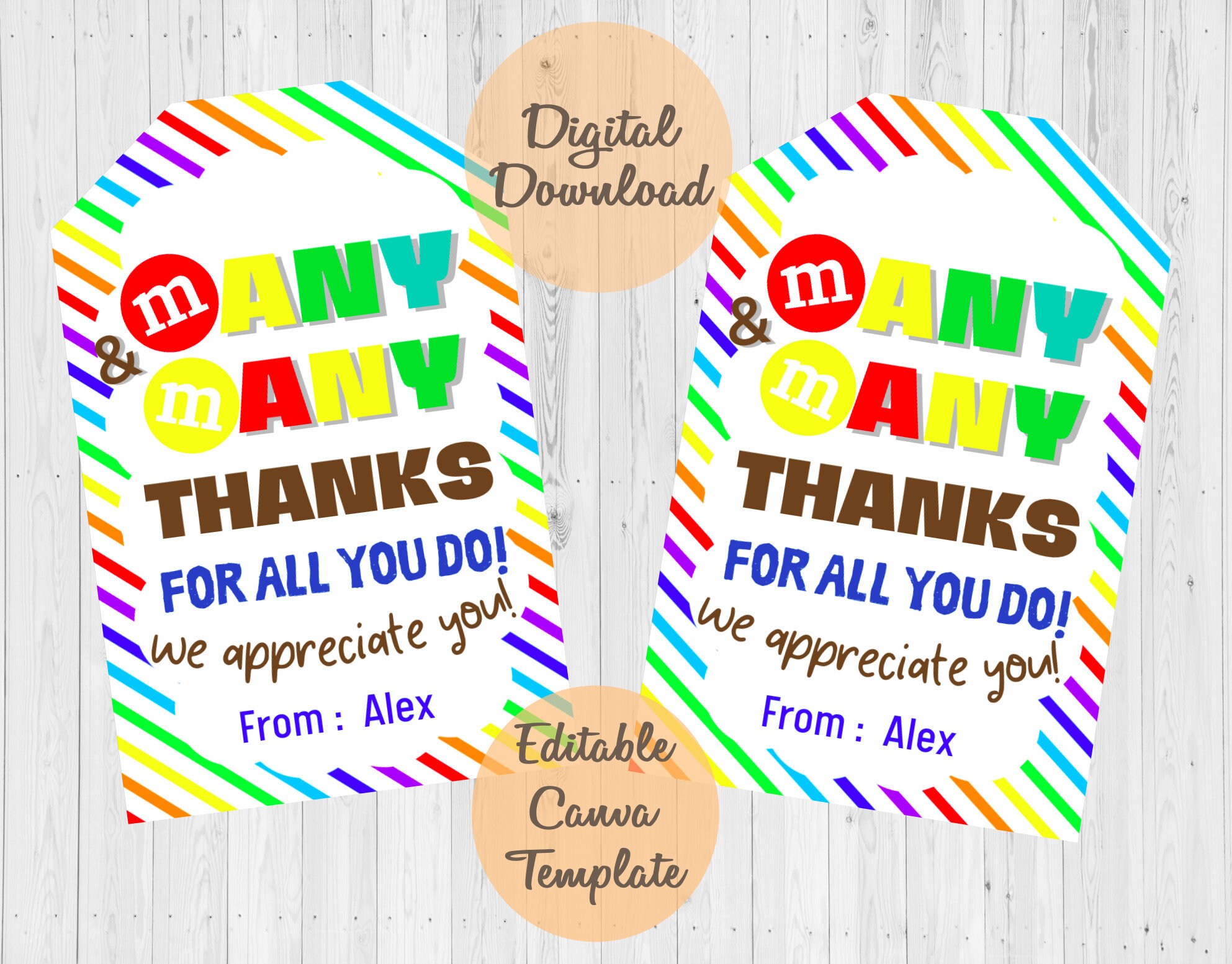 M M Teacher Appreciation Tag Free Printable