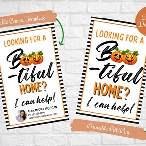 À la recherche d'étiquettes d'agent immobilier de maison bootiful, je peux aider les étiquettes de cadeaux d'Halloween, les étiquettes de cadeaux de référence de marketing d'entreprise, Realtor Pop By