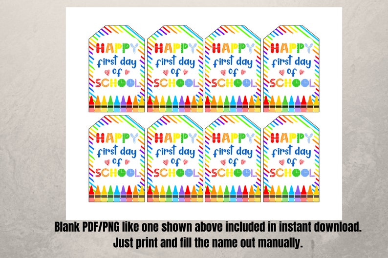 Happy First Day of School Gift Tags for Students Teachers - Etsy