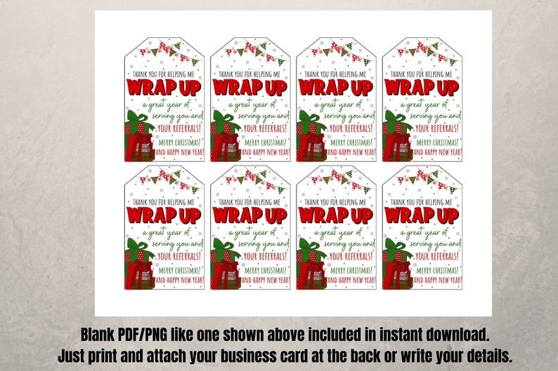Realtor Wrapping Paper Gift Tag for Clients Thanks for Etsy