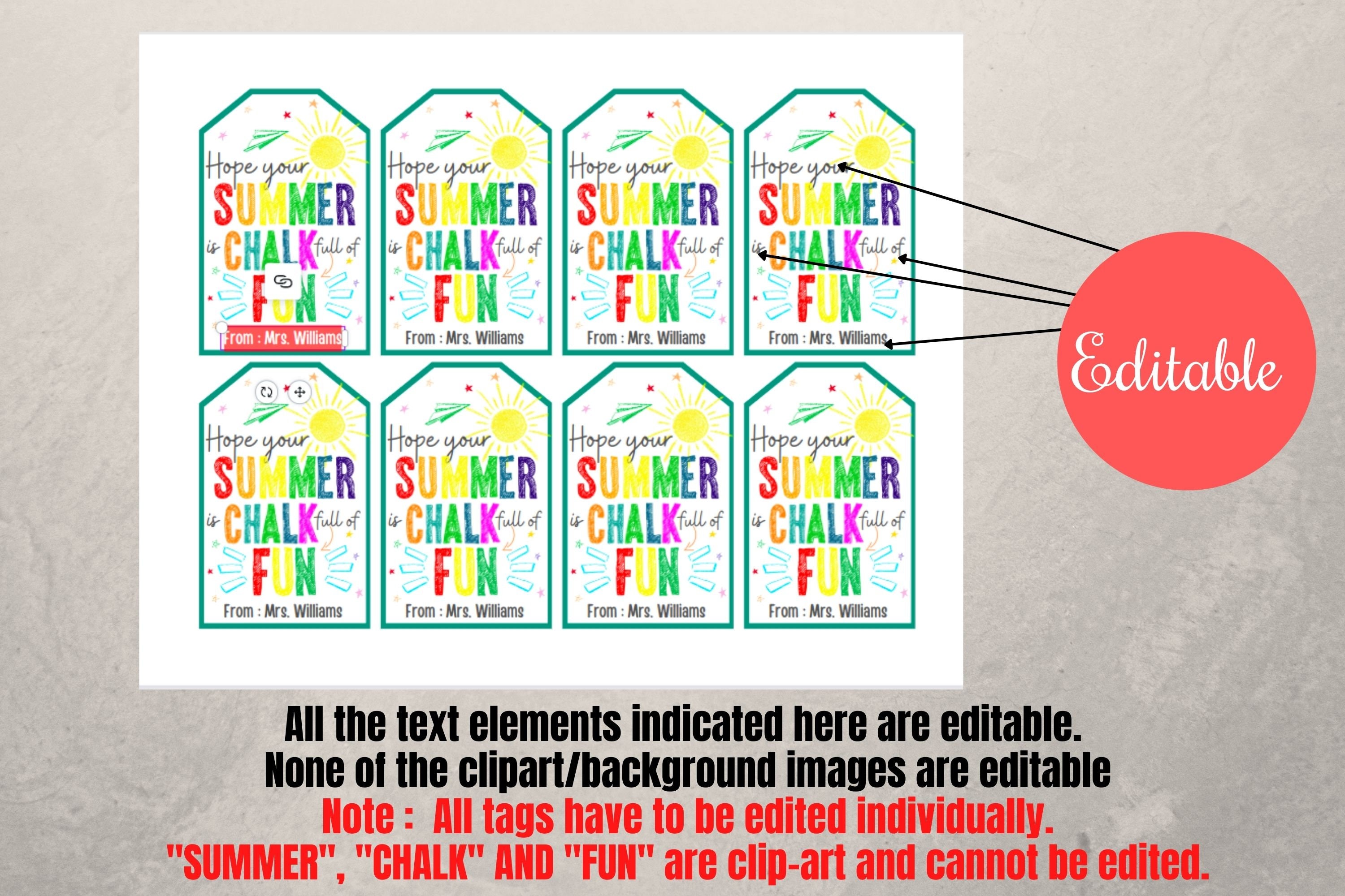 Chalk Full of Fun Gift Tags, End of Year Gift Tags for Students, Last ...