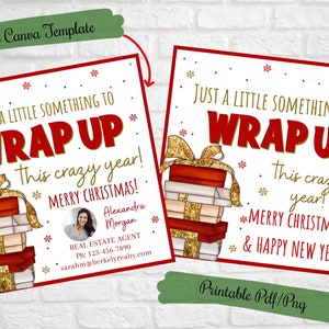 Gewoon een kleinigheidje om dit gekke jaar mee af te ronden, Realtor Inpakpapier cadeaukaartje klanten, vastgoedmarketing, Realtor Christmas Pop by