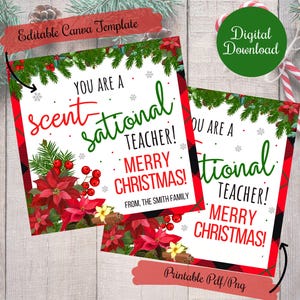 Sie sind ein Duft-sational Lehrer Weihnachtsgeschenkanhänger, Weihnachtsduftkerzen, Seife, Kochtopf Potpourri Geschenkanhänger, PTO bearbeitbare Vorlage,