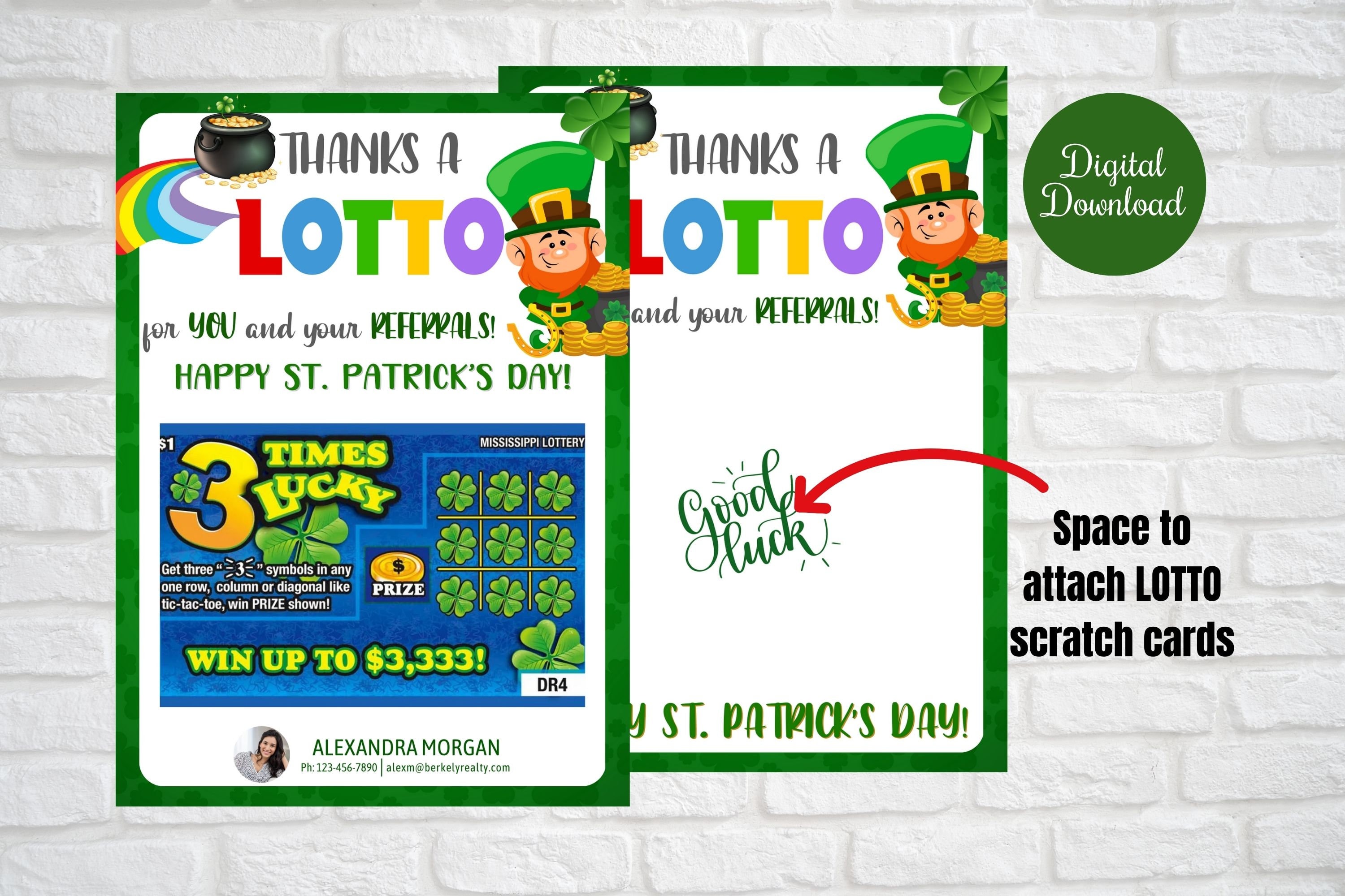 Thanks a Lotto for You and Your Referrals realtor St Patrick s Day