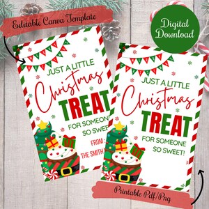 Gewoon een kleine kersttraktatie voor iemand die zo lief is cadeaulabels, kerstcadeaulabels, leraar, vrienden, familie, school, collega's, PTO